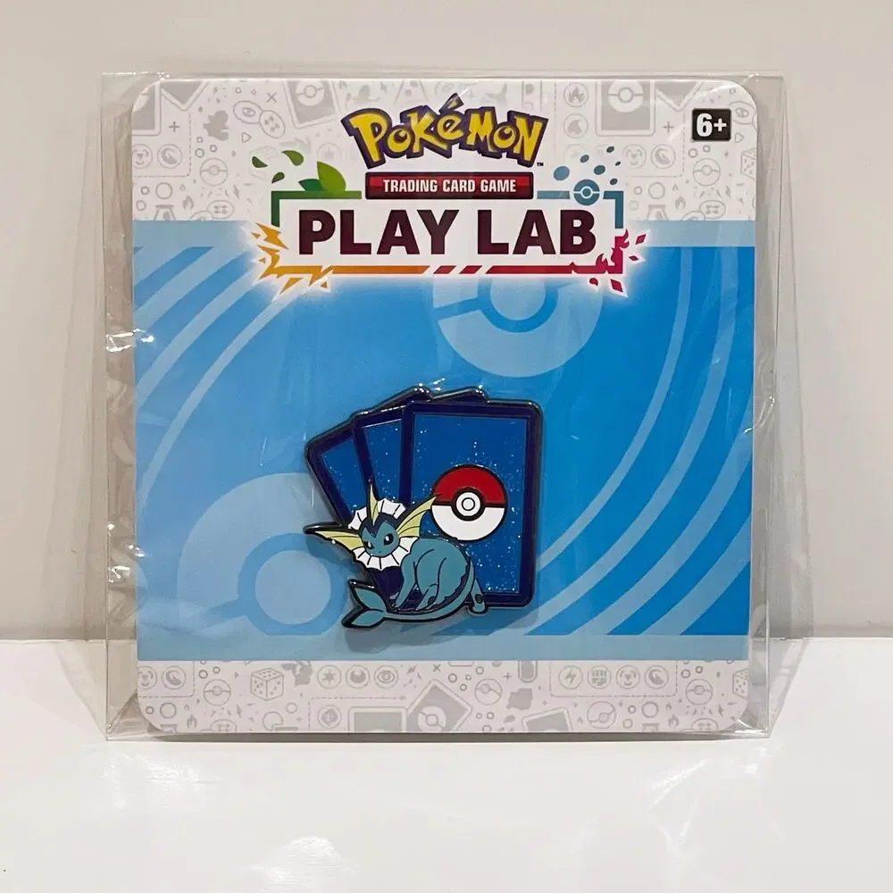 NEW Official Pokemon TCG Play Lab Vaporeon Eevee Pin NAIC 2024 NewOrleans Sealed